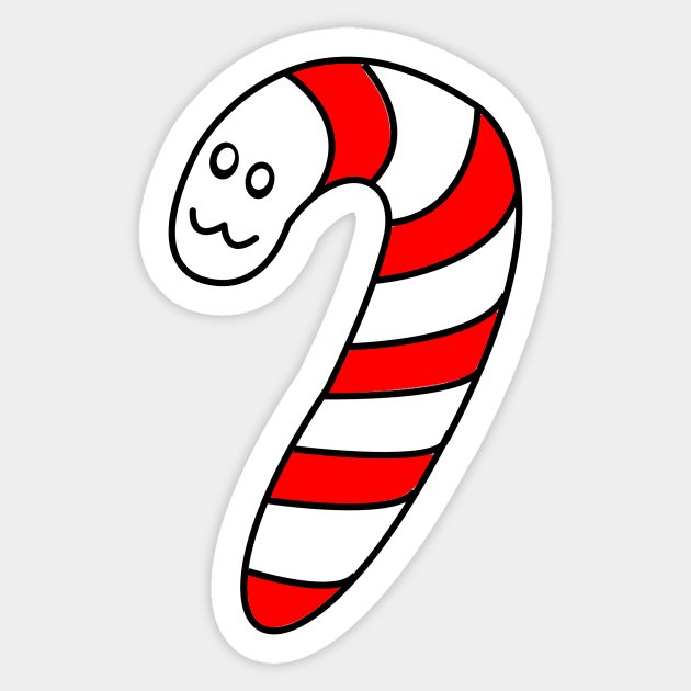 Candy in a Cane Sticker by traditionation